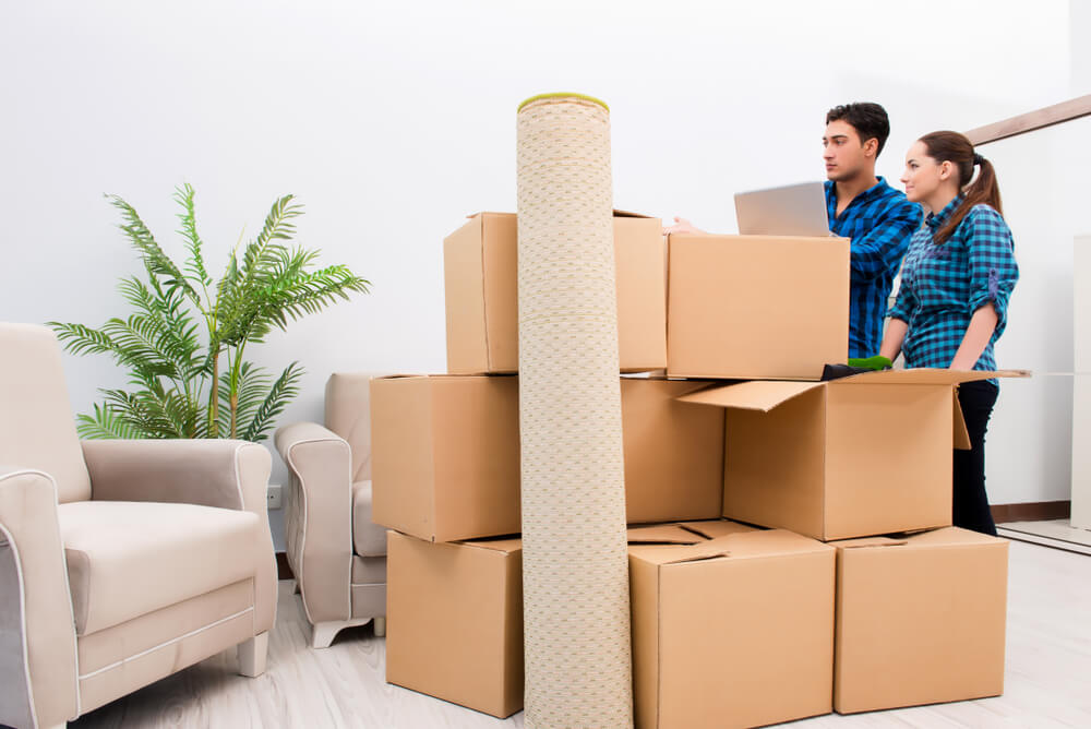 Movers Wrapping Furniture For Protection
